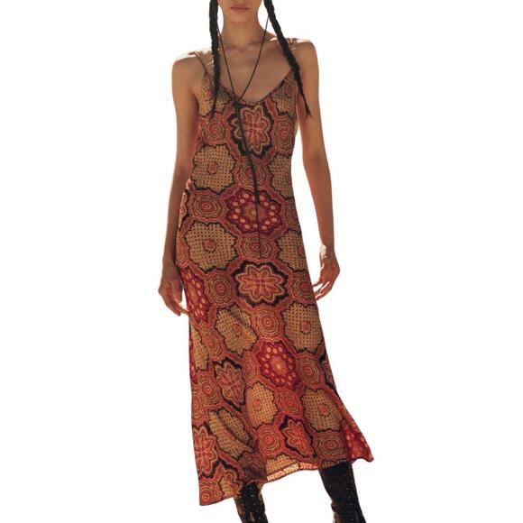 NEW THE GREAT. women's the savannah dress in patchwork print